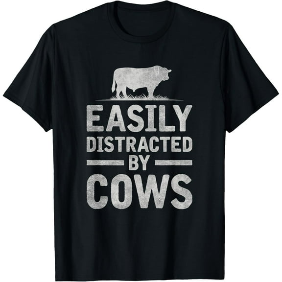 Funny Cow Art For Men Women Cattle Farming Dairy Cow Lover T-Shirt