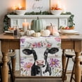 thumbnail image 1 of Funny Cow Cotton Linen Table Runner, Washable Table Runners for Kitchen, Dining Room, Holiday, Home Party Table Decor, 13x90 Inches, 1 of 9