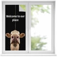 thumbnail image 1 of Funny Cow Window Privacy Film, Welcome To OUR Place Modern Retro Static Cling UV Sun Blocking Heat Control Window Tint Day and Night, Non-Adhesive Reusable One Way Windows Privacy Cover 19.6''x39.3'', 1 of 7