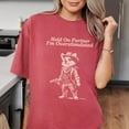 thumbnail image 1 of Funny Cowboy Corgi T-Shirt - Hold On Partner I'm Overstimulated Dog Lover Gift, 1 of 5
