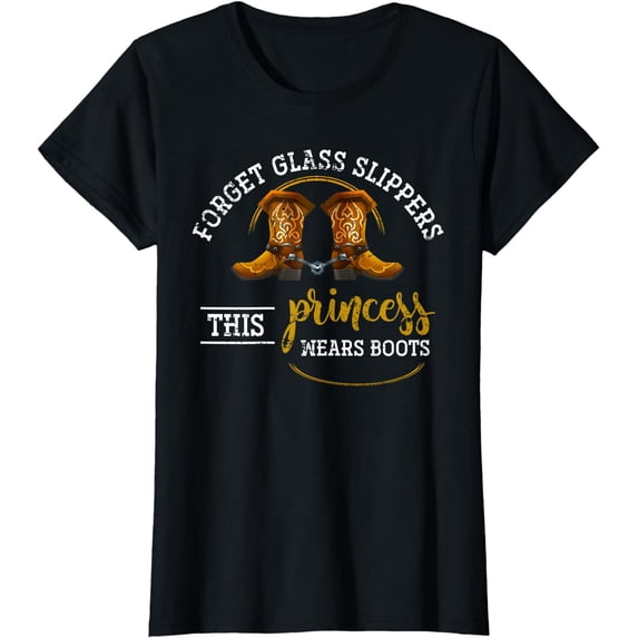 Funny Cowgirl Cowboy Boots Rodeo Women Gift Western Cowboy T-Shirt
