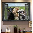 thumbnail image 1 of Funny Cows Window Gift for Famer Cow Lover Canvas or Poster Home Decoration, 1 of 1