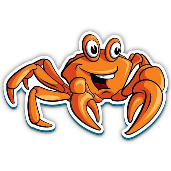 Funny Crab - 12" Vinyl Sticker Waterproof Decal
