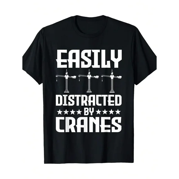 Funny Crane Lover Costume Construction Site Machinery T-Shirt-220gT T-Shirt 100% T-Shirt