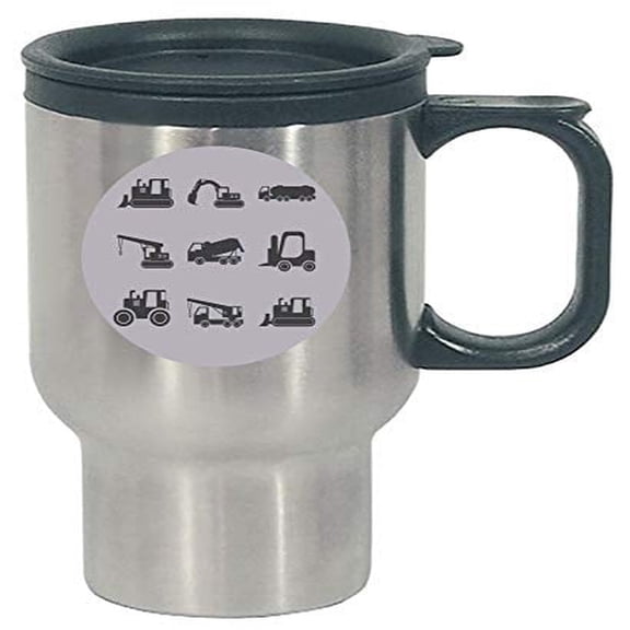 Funny Crane Stainless Steel Travel Mug - Heavy Machinery Construction Humor