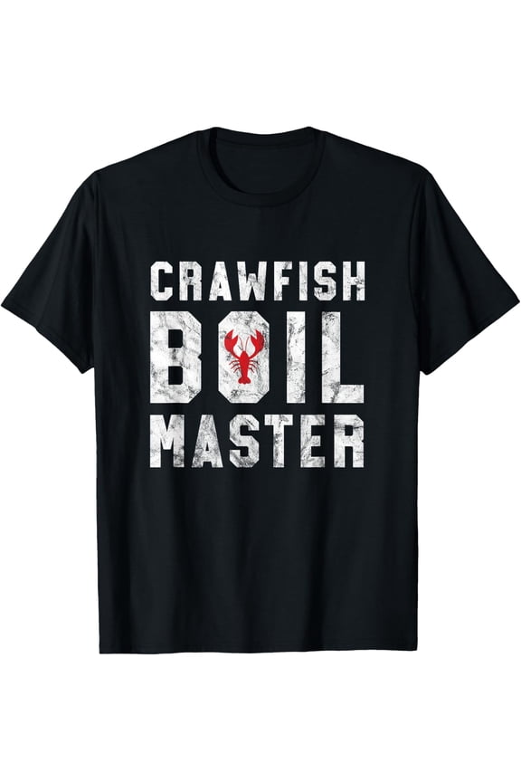 Funny Crawfish Boil Master T-Shirt Retro Cajun Seafood Party Graphic Tee Vintage Louisiana Style Men Women Short Sleeve Top