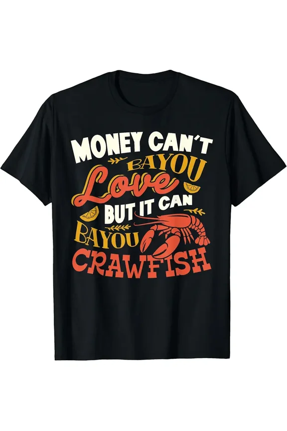 Funny Crawfish Boil Seafood Graphic for Men Women Short Sleeve Novelty T-Shirt