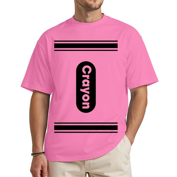 Funny Crayon Halloween Shirt, Unisex Costume T-Shirt for Adults and Teens - Azalea, 2XL
