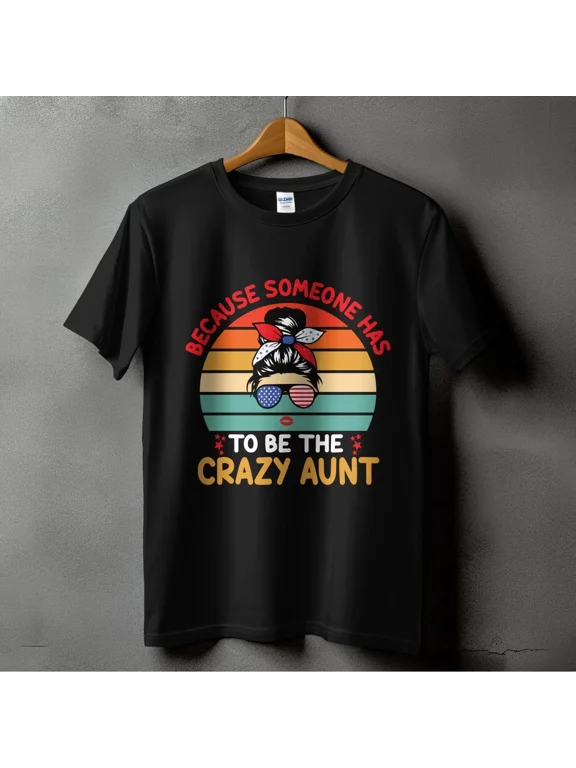 Funny Crazy Aunt T-Shirt Ă¢â‚¬â€œ Vintage Retro Gift for Nieces, Auntie Tee