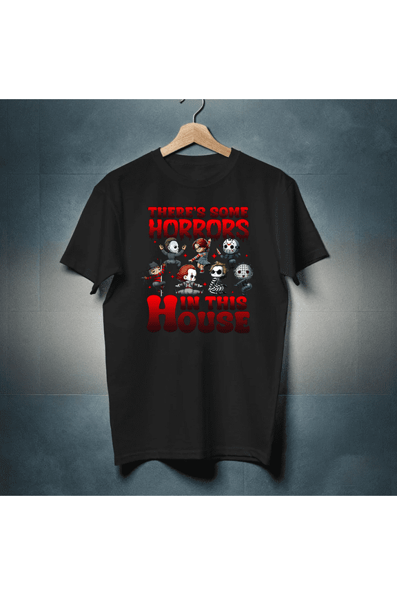 Funny Creepy House Horror Quote Retro Halloween T-shirt, for men & women, up to size 5XL.