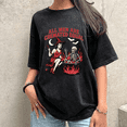 thumbnail image 1 of Funny Cremated Men Print Tshirts for Womens Feminist Witch Graphic Tees Retro Halloween Spooky Casual Acid Washed Tops Short Sleeve Shirts Black,2XL, 1 of 5