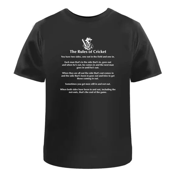 Funny Cricket Rules' Unisex T-Shirt - 100% Cotton (S-XXL) (TA047949)