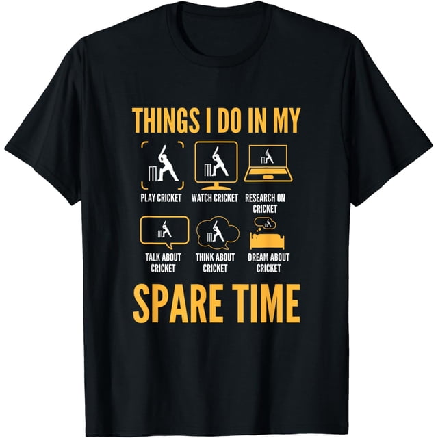 Funny Cricket Things To Do In My Spare Time T-Shirt