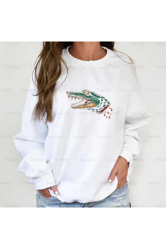 Funny Crocodile Legend Alligator Myth Retro Humor Graphic Unisex Sweatshirt M391068, Up to Size 5XL