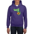 thumbnail image 1 of Funny Crocodile W Pumpkin  Hoodie Juniors -Image by Shutterstock,  Large, 1 of 4