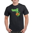 thumbnail image 1 of Funny Crocodile W Pumpkin  T-Shirt Men -Image by Shutterstock, Male 4X-Large, 1 of 4