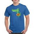 thumbnail image 1 of Funny Crocodile W Pumpkin  T-Shirt Men -Image by Shutterstock, Male x-Large, 1 of 4