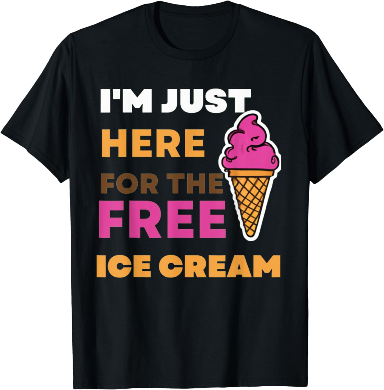 Funny Cruise 2024 I'm Just Here For The Free Ice Cream TShirt