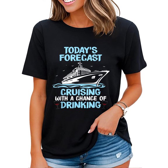 Funny Cruise Design For Men Women Cruising Boat Trip Lovers T-Shirt Black 3X-Large