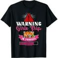 thumbnail image 1 of Funny Cruise Vacation T Shirt Warning Girls Trip In Progress T-Shirt, 1 of 3