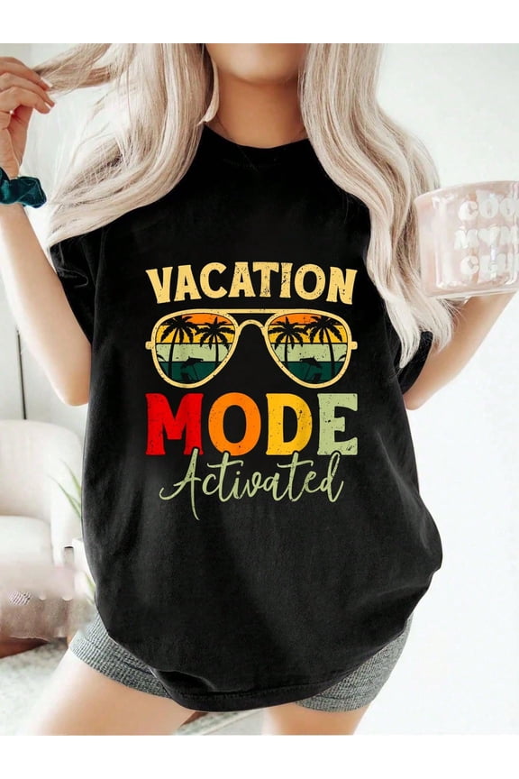 Funny Cruise Vacation Vacay Mode Activated For Women Men Sun T-Shirt, Summer Clothes, Summer Outfits For Women, Spring Tops
