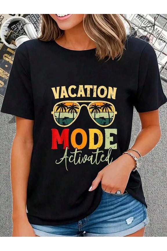 Funny Cruise Vacation Vacay Mode Activated For Women Men Sun T-Shirt