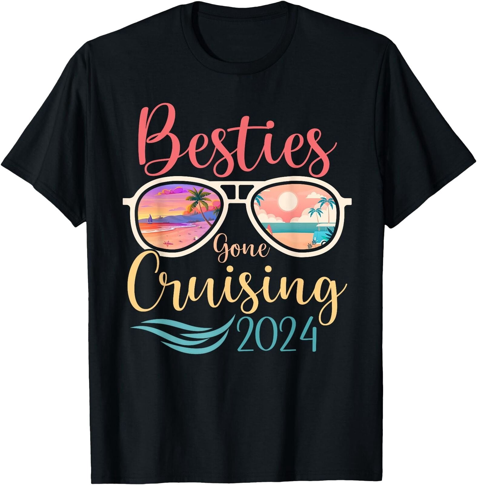 Funny Cruising Friends Squad 2024 Besties Gone Cruising Trip T-Shirt ...