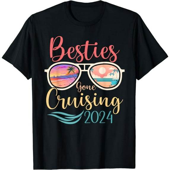 Funny Cruising Friends Squad 2024 Besties Gone Cruising Trip T-Shirt