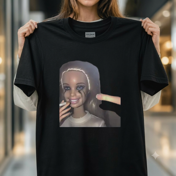 Funny Cry Doll Face Meme Men Women Emotional Sad Expression Unisex T-Shirt, up to size 5XL