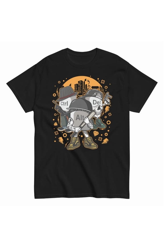 Funny Ctrl Alt Del Mafia Geek Humor Quote Graphic Unisex T-Shirt Casual up to 5XL