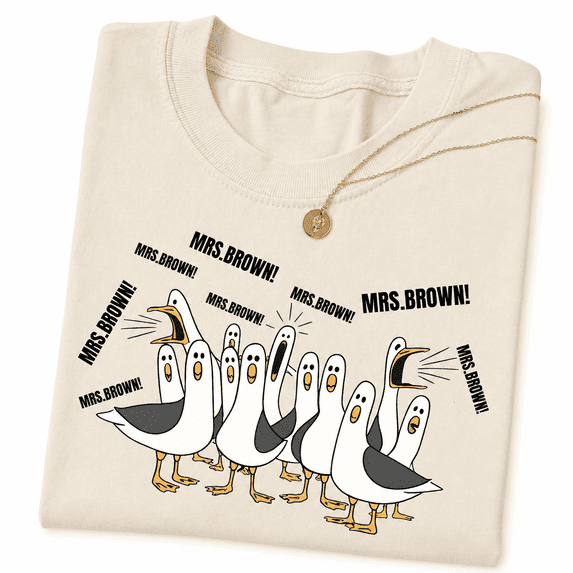 Funny Custom Name Seagull Shirt, Funny Mom Shirt, Dad Seagull T Shirt, Teacher Graphic Tee, Chaos Bird Meme Shirt, Funny Family Gift