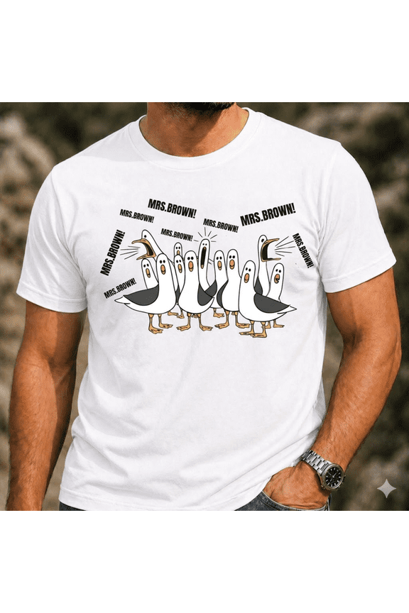 Funny Custom Name Seagull Shirt, Funny Mom Shirt, Dad Seagull T Shirt, Teacher Graphic Tee, Chaos Bird Meme Shirt, Funny Family Gift