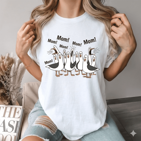 Funny Custom Name Seagull Shirt, Funny Mom Shirt, Dad Seagull T Shirt, Teacher Graphic Tee, Chaos Bird Meme Shirt, Funny Family Gift