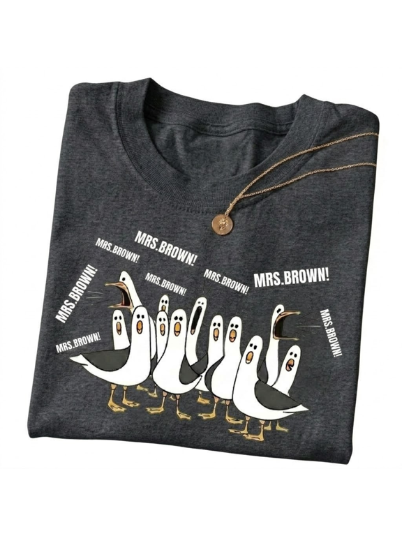 Funny Custom Name Seagull Shirt, Funny Mom Shirt, Dad Seagull T Shirt, Teacher Graphic Tee, Chaos Bird Meme Shirt, Funny Family Gift
