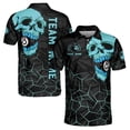 thumbnail image 1 of Funny Custom Name Team Name Skull Holding 8 Balls Billard Pool Men's Polo Shirt S-5XL, 1 of 5