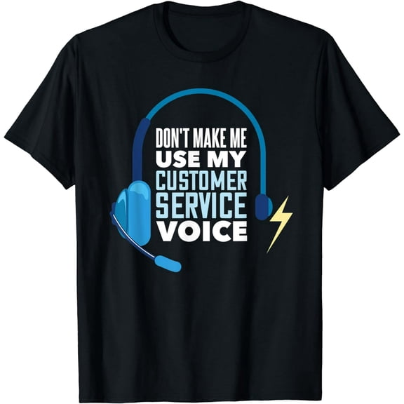 Funny Customer Service Headset Agent Voice Graphic Unisex T-Shirt
