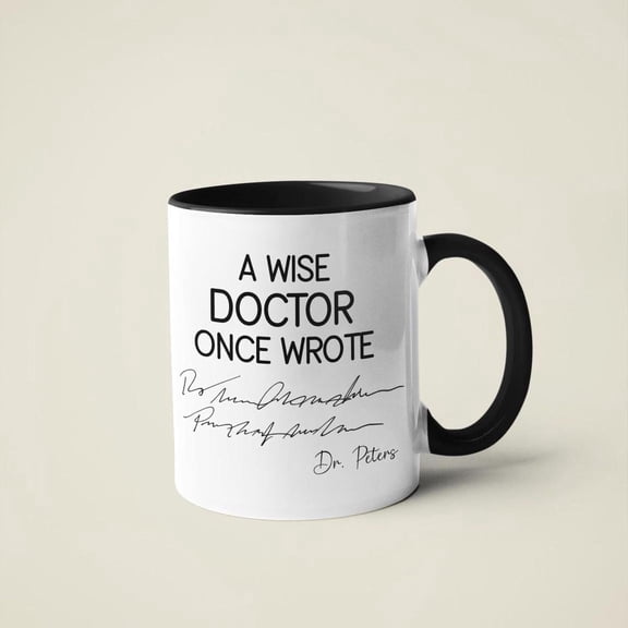 Funny Customisable Doctor Mug, Personalised Dr Gift, Custom Graduation Present, Med Student