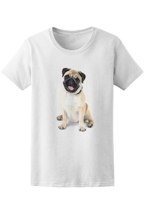 Funny Cute And Playful Pug Dog T-Shirt Men -Image by Shutterstock, Male 4X-Large