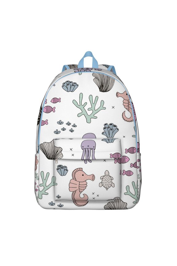 Funny Cute Axolotl Backpack for School or Travel, Waterproof Lightweight Daypack with Colorful Mythical Creature Print, Ideal Gift for Teens and Cartoon Lovers