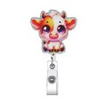 thumbnail image 1 of Funny And Cute Badge Reel With Clip Closure Cartoon Pattern Badge Funny Glitter Badge Reel Retractable For Doctors Teachers Students Workers Cartoon Pattern Badge Workplace Induction Graduation,F, 1 of 5