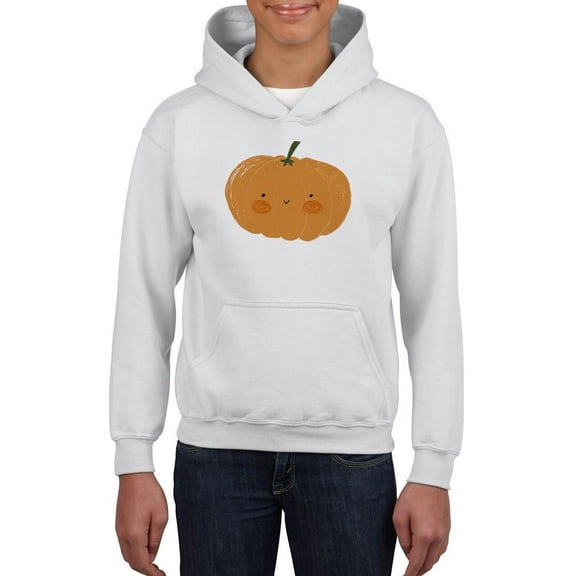Funny Cute Big Pumpkin Hoodie Juniors -Image by Shutterstock, Large