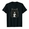 thumbnail image 1 of Funny Cute Black Cat Coffee Angry T-Shirt, 1 of 5