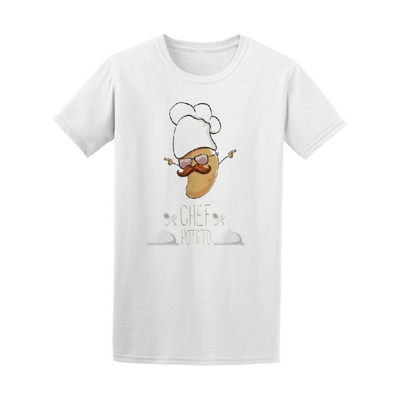 Funny Cute Brown Chef Potato T-Shirt Men -Image by Shutterstock, Male x-Large