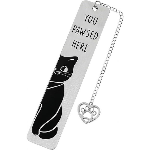 Funny Cute Cat Bookmark Cat Lovers Gifts for Women Bookmarks for Book Lovers Book Club Gifts for Readers Book Reading Accessories Bookish Gifts, You Pawsed Here