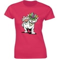 thumbnail image 1 of Funny Cute Cat Mask Party Carnival Celebration Disco Women's Gift T-Shirt, 1 of 4