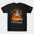 thumbnail image 1 of Funny Cute Catahoula Leopard Dog Happy Thanksgiving Turkey Dog Artwork Print, H11068 Unisex T-Shirt, Up to 5XL Available, 1 of 2
