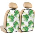 thumbnail image 1 of Funny Cute Chameleon Green Car Back Seat Protector Cover 2 Pack Kick Mats Back Seat Protector for Kids + Pocket Storage Organizer Universal Fit Car Seat Back Protectors, 1 of 5
