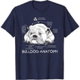 thumbnail image 1 of Funny Cute English Bulldog Anatomy Dog Biology Gift Softstyle Unisex T-Shirt,Navy Color,Size YL, 1 of 5
