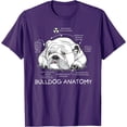 thumbnail image 1 of Funny Cute English Bulldog Anatomy Dog Biology Gift Softstyle Unisex T-Shirt,Purple Color,Size XL, 1 of 5