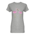 thumbnail image 1 of Funny Cute Flamingo Shaped T-Shirt Women -Image by Shutterstock, Female Small, 1 of 2